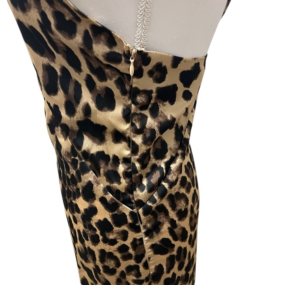 Forever 21 Super Sexy Leopard Maxi Slip‎ Strappy Date Night Dress Size Small - Picture 3 of 15